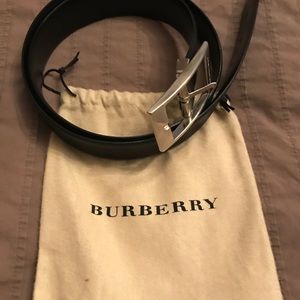 Authentic Burberry lambskin genuine leather belt